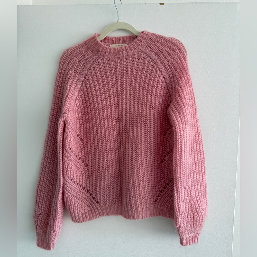 Sézane Pink Crew Neck Sweater